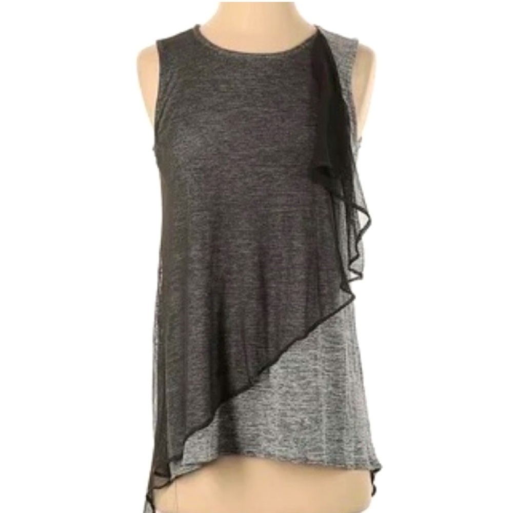 Anthropologie Mystree Mesh Overlay Tunic Blouse womenโs size medium
Euc